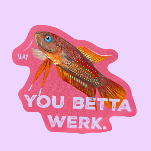 Betta Werk Fish Sticker