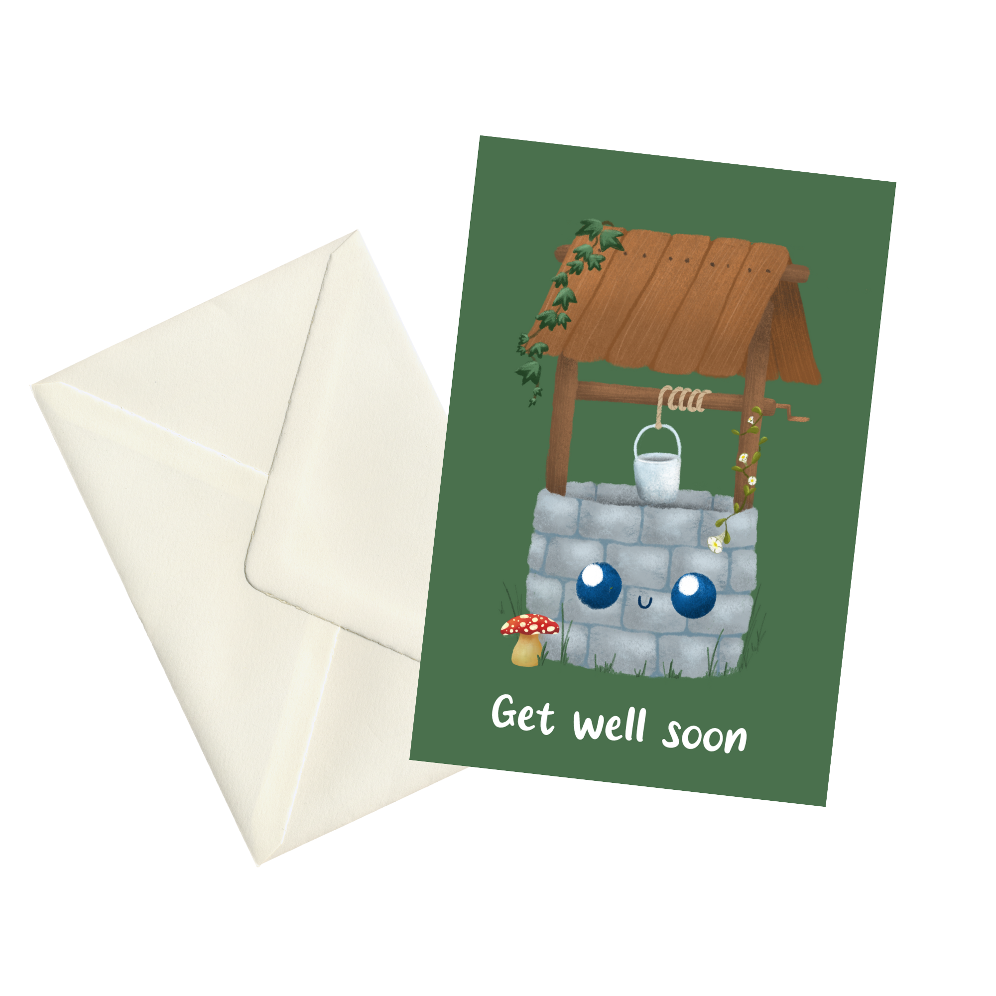 Get Well Soon - 5x7" Greetings Card 