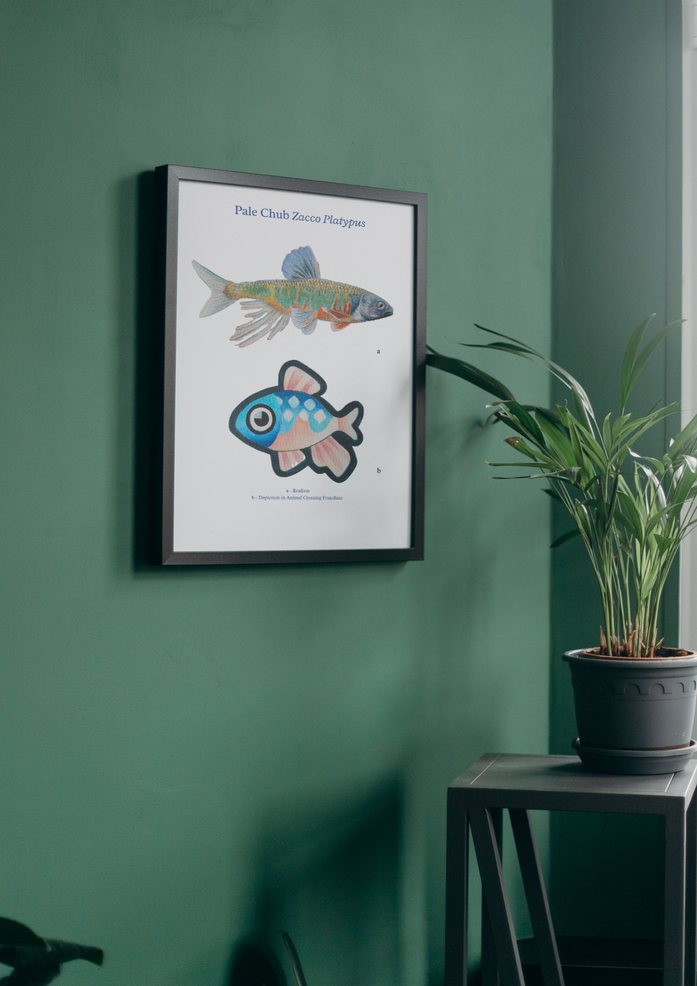 Gouache Painting Pale Chub - A4 Print