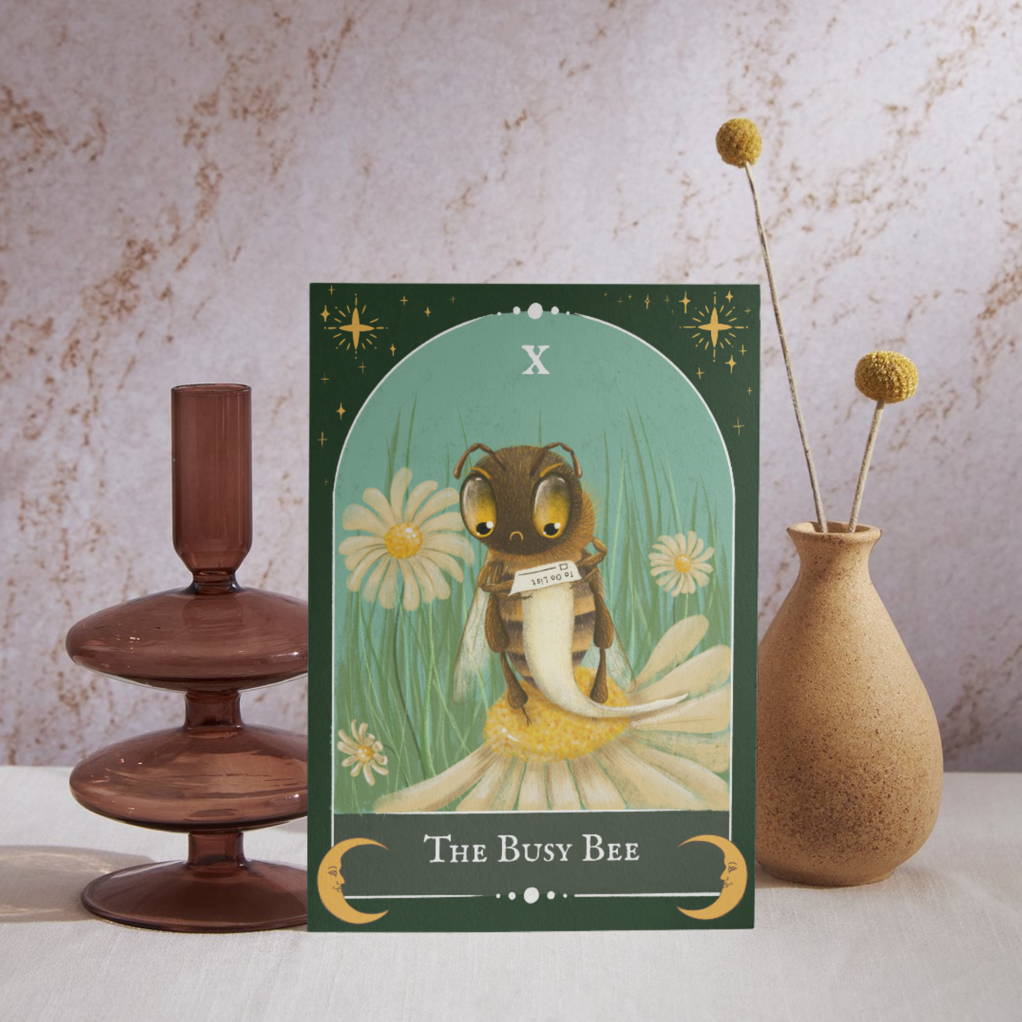 The Busy Bee - A4 Tarot Card Signed Print