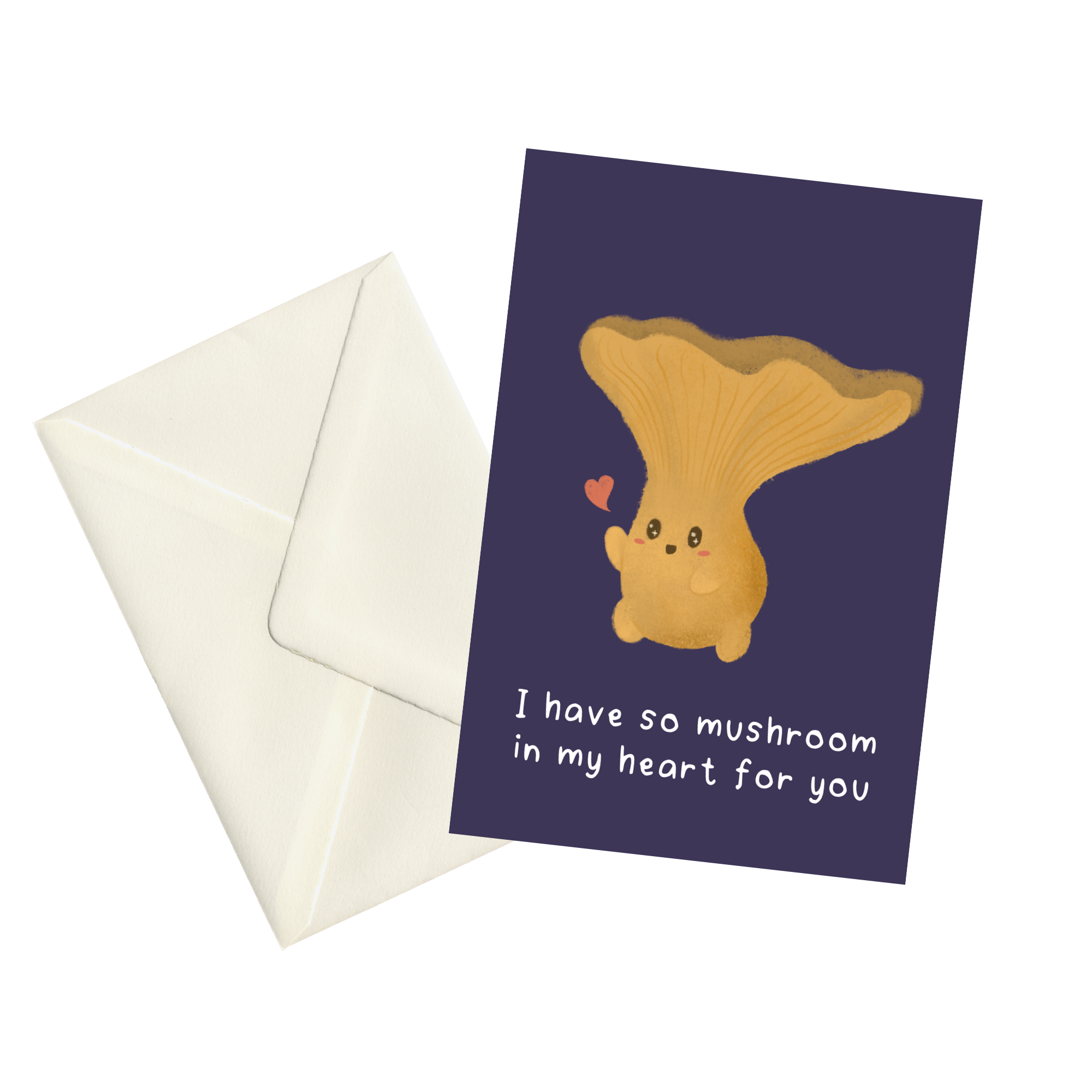 Mushroom in my Heart - 5x7" Greetings Card 