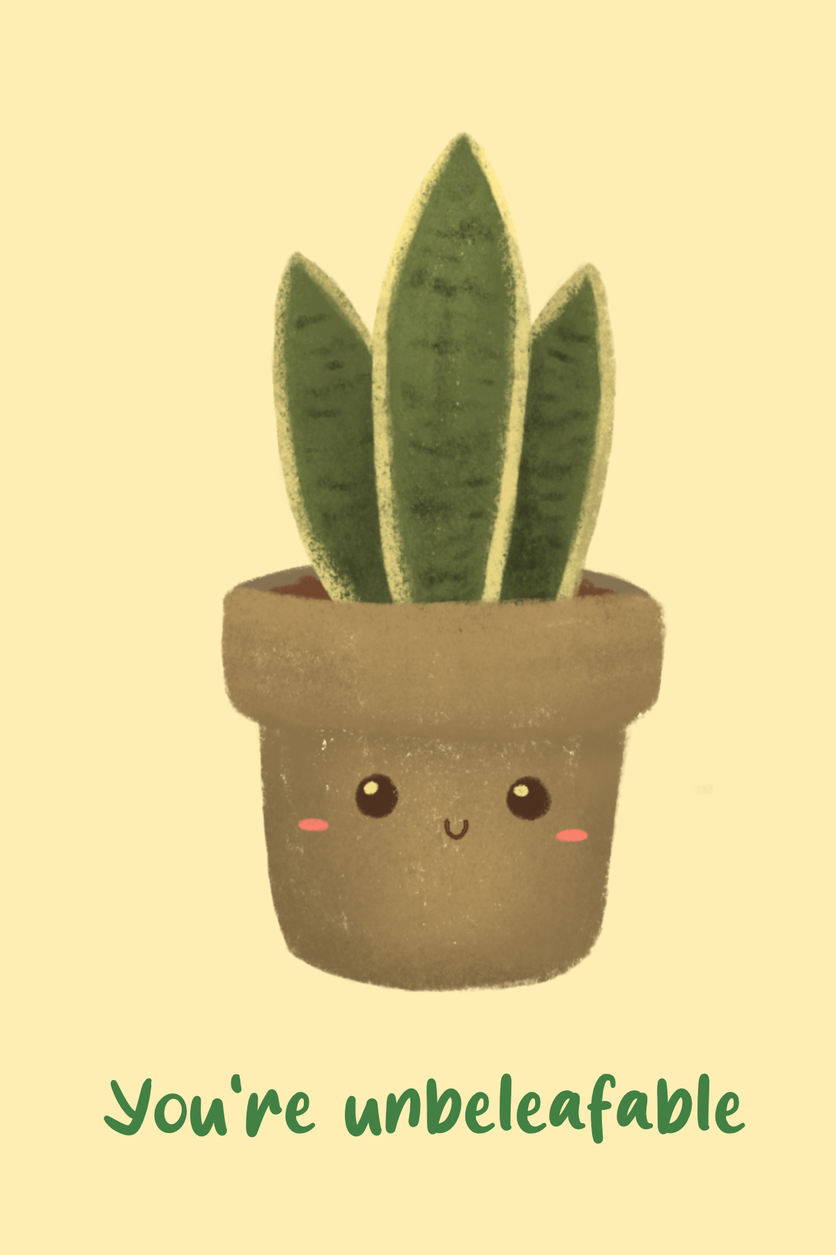 Unbeleafable - 5x7" Greetings Card 