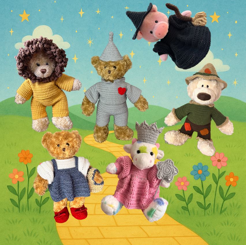 🌈 Crochet Pattern Bundle – The Land of Oz Collection 🧶🐻✨