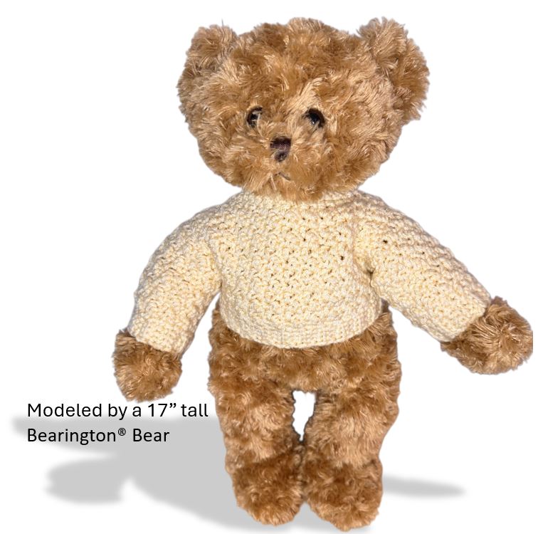 Beary Cozy Turtleneck – Crochet Pattern Fits Build-A-Bear®, GUND®, Bearington® , 15"-18" Bear| PDF Pattern