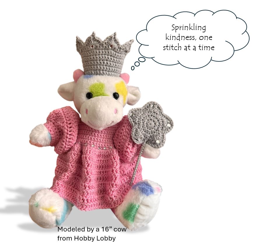 Crochet Pattern – Princess/Good Witch Teddy Bear Costume | Fits Build-A-Bear®, GUND®, Bearington®, 15”-18” Bears | PDF Crochet Pattern