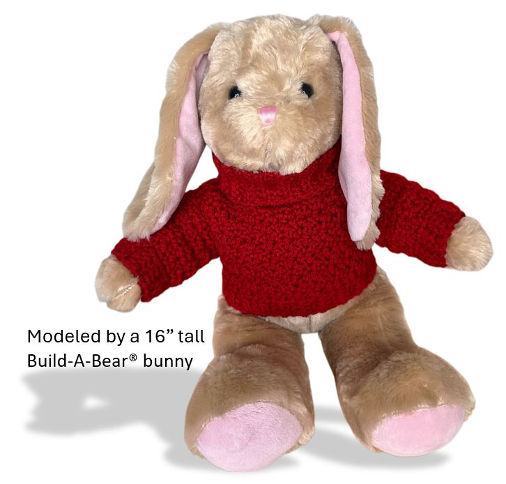 Beary Cozy Turtleneck – Crochet Pattern Fits Build-A-Bear®, GUND®, Bearington® , 15"-18" Bear| PDF Pattern