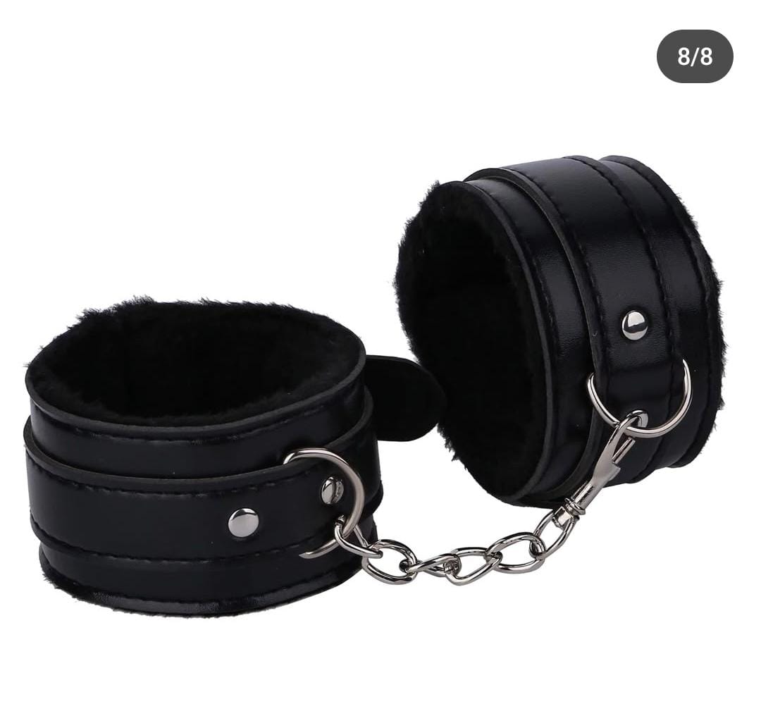 Adjustable Faux Leather Handcuffs