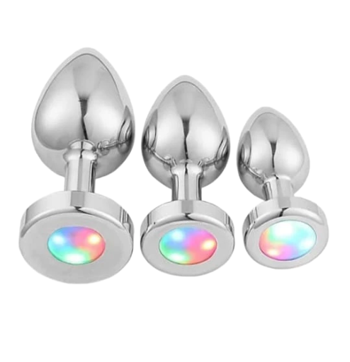 Stainless Steel LED Butt Plugs