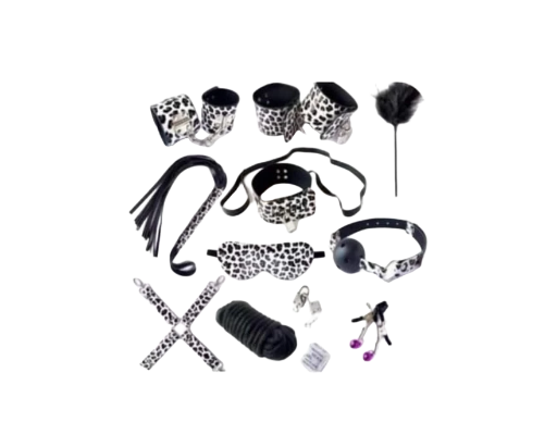 Leopard Print BDSM Bondage Kit