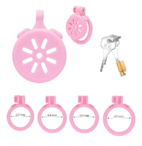 Pink Silicone Chastity Device