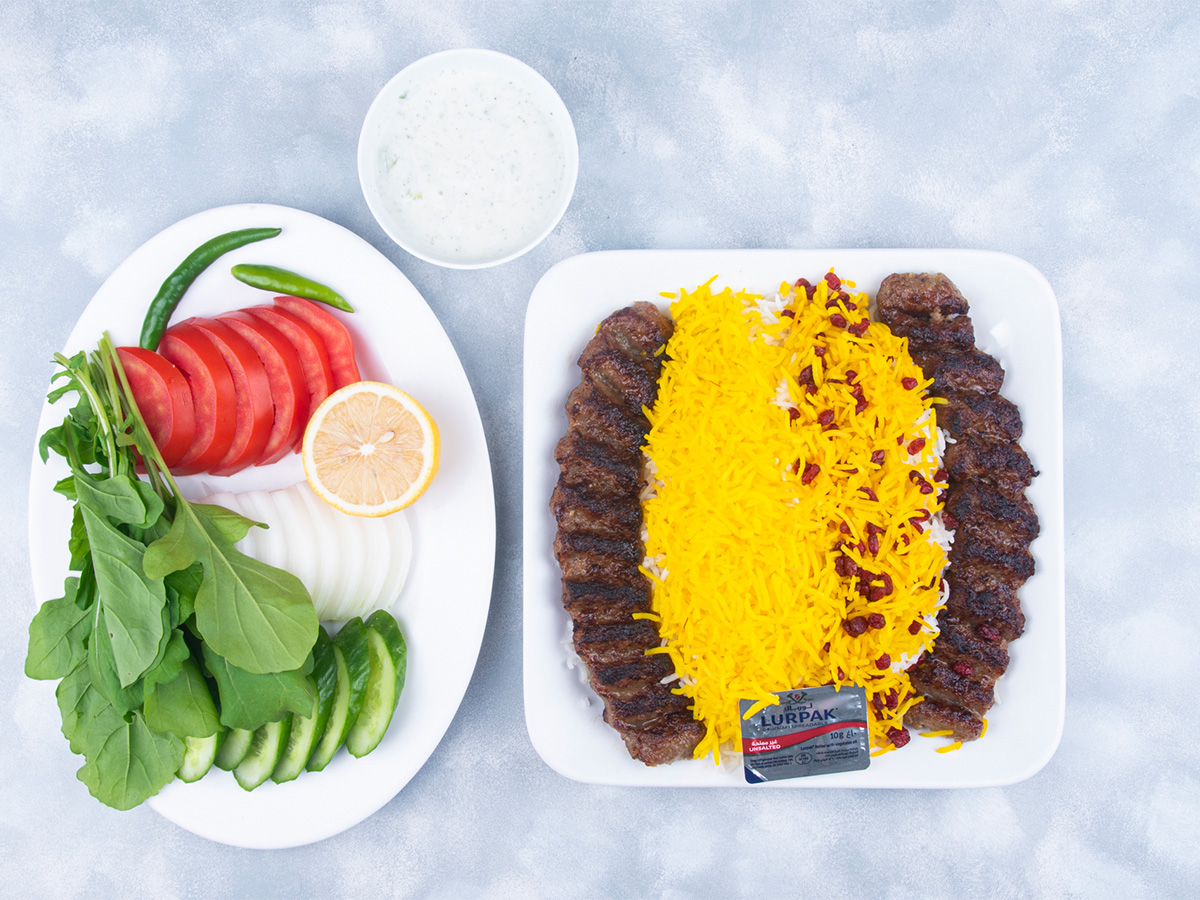 Meat Kabab with Rice