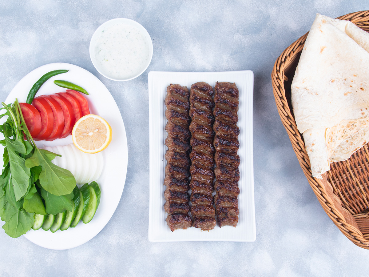 Meat Kabab with Bread
