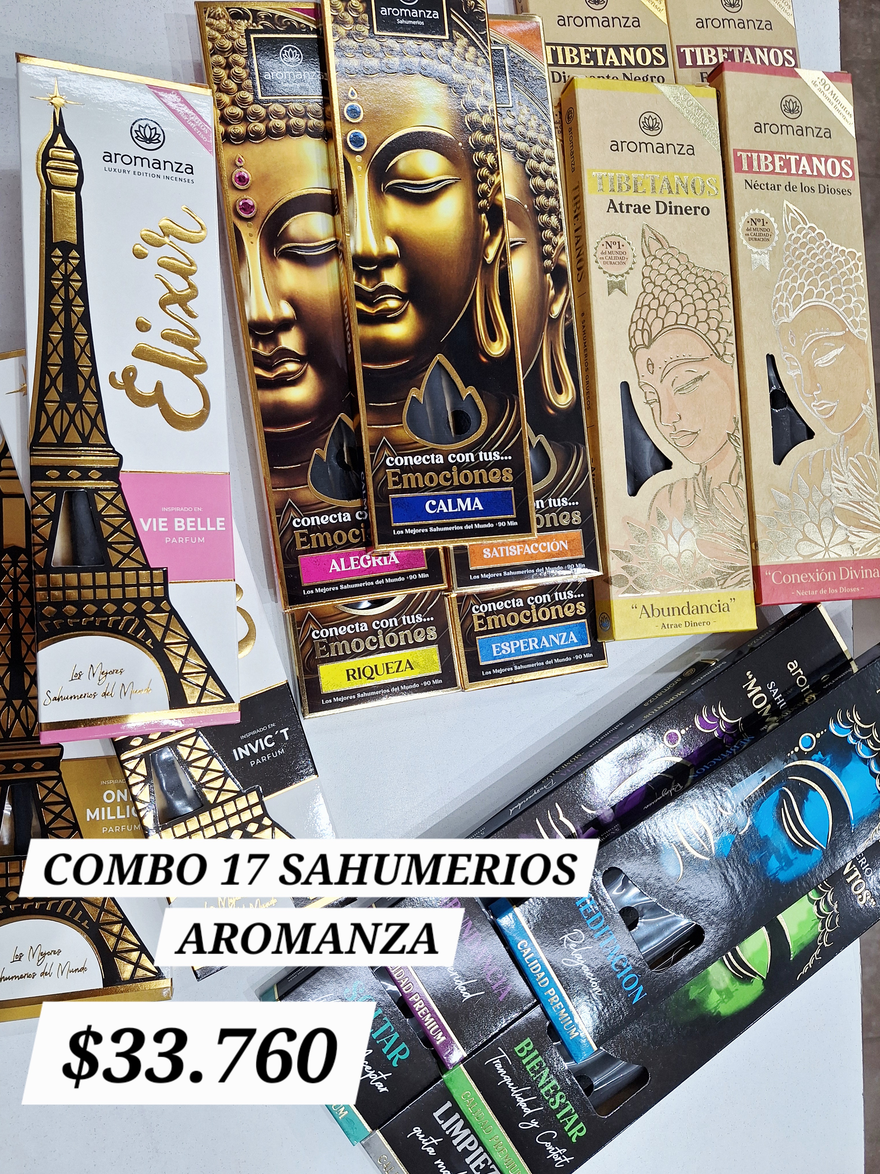 COMBO 17 SAHUMERIOS AROMANZA