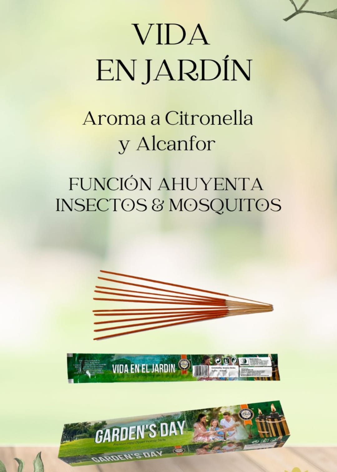 SAHUMERIOS VIDA EN EL JARDIN - GARDEN'S DAY