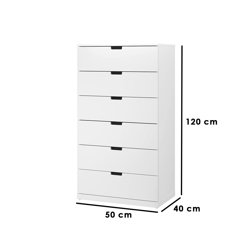 وحدة ادراج خشب إتش بي إل 6 أدراج - 120×50×40 سم