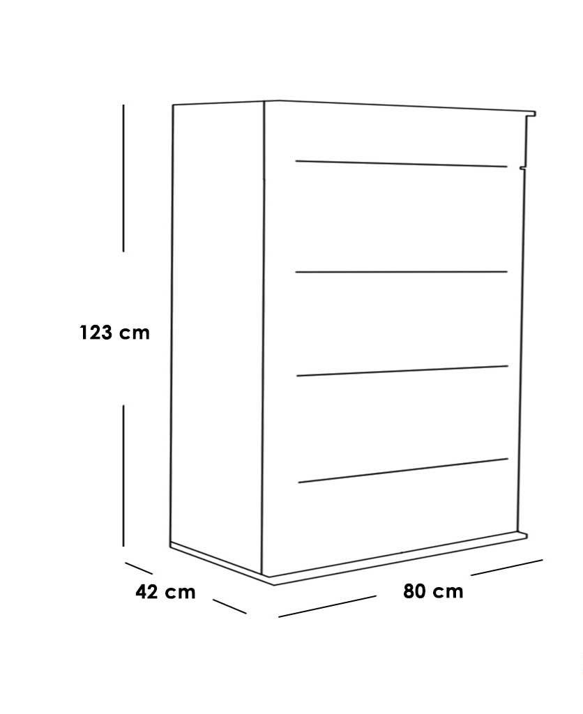 وحدة تخزين ام دي اف 6 ادراج 146x80x42 سم