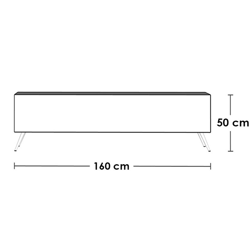 وحدة تلفزيون خشب ام دى اف تركى - 150 × 30 × 45 سم