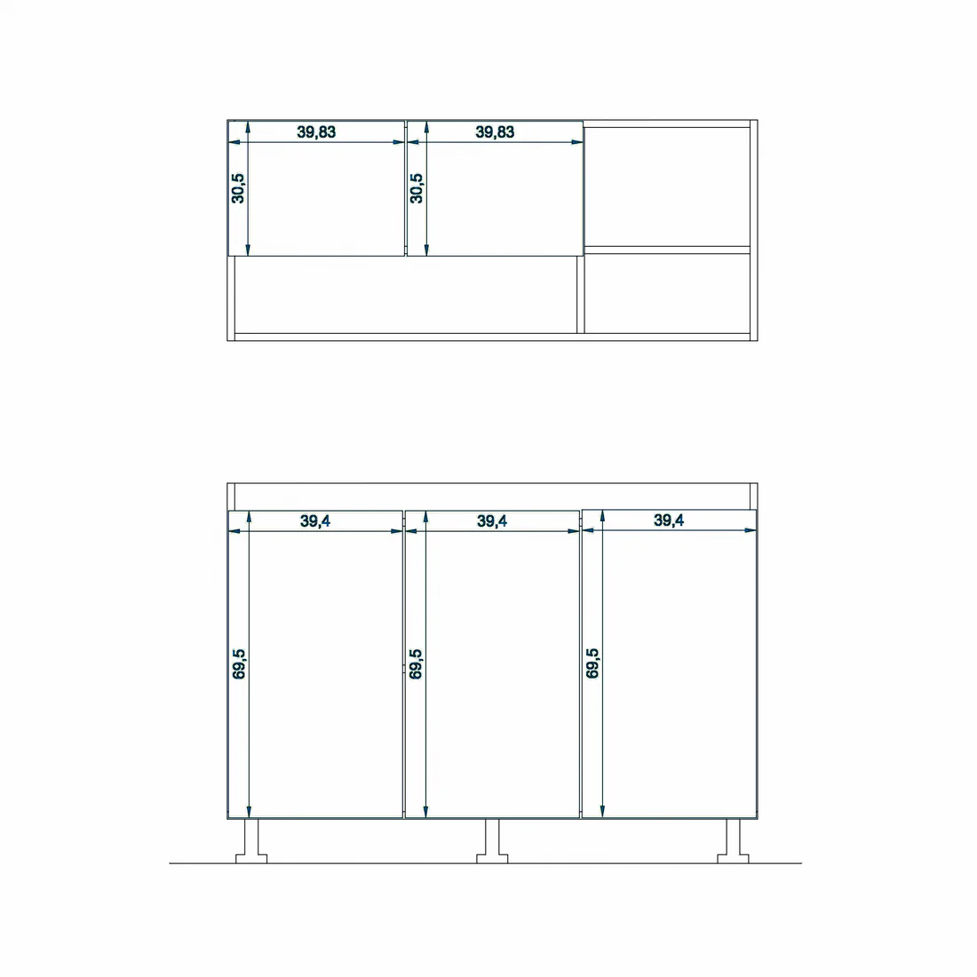  MDFمطبخ- قطعتين