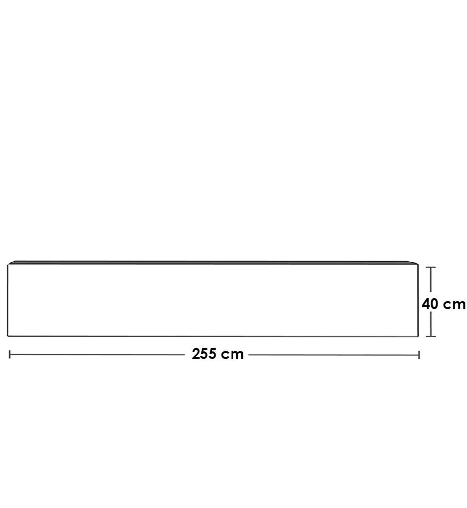 وحدة تلفزيون ام دي اف أسود - 40×255×40 سم