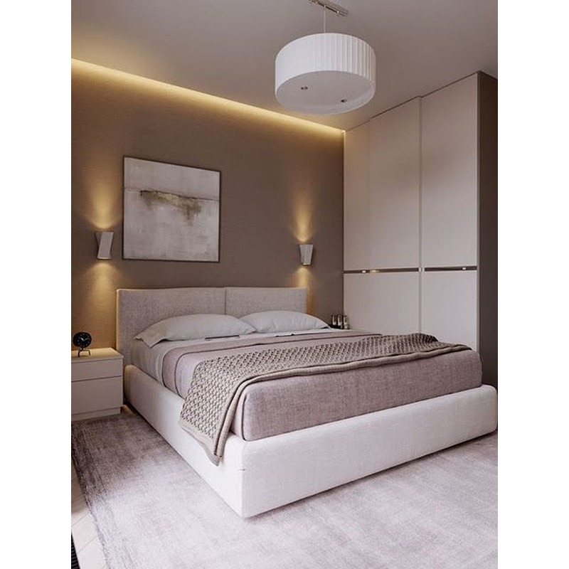 سرير، 160 سم، بيج فاتح