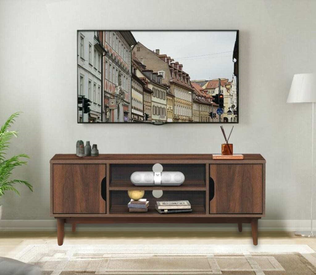 وحدة تلفزيون خشب ام دي اف بني - 30 × 60 × 120 سم