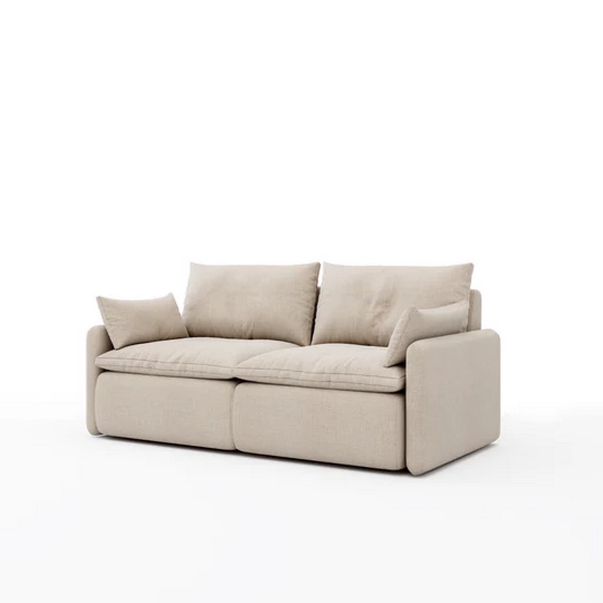 كنبة مقعدين خشب زان