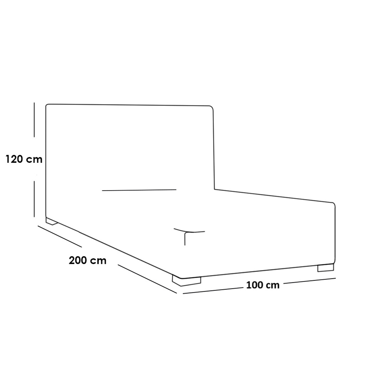 سرير خشب ام دي اف - بيج
