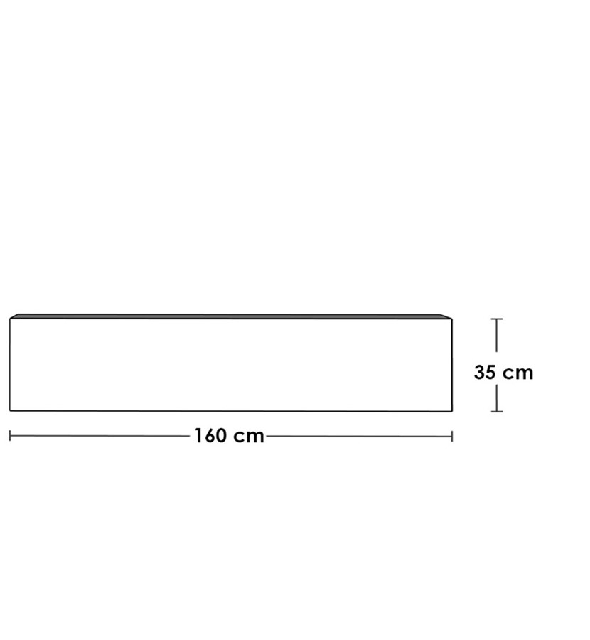 وحدة تلفزيون ام دي اف أبيض وأسود - 40×35×160×30 سم