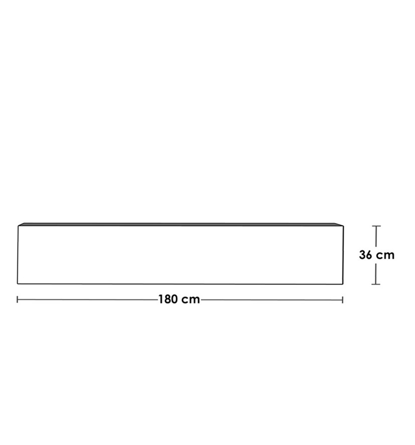 وحدة تلفزيون خشب إتحاد أوروبي أبيض و بيج - 180 × 36 × 30 سم
