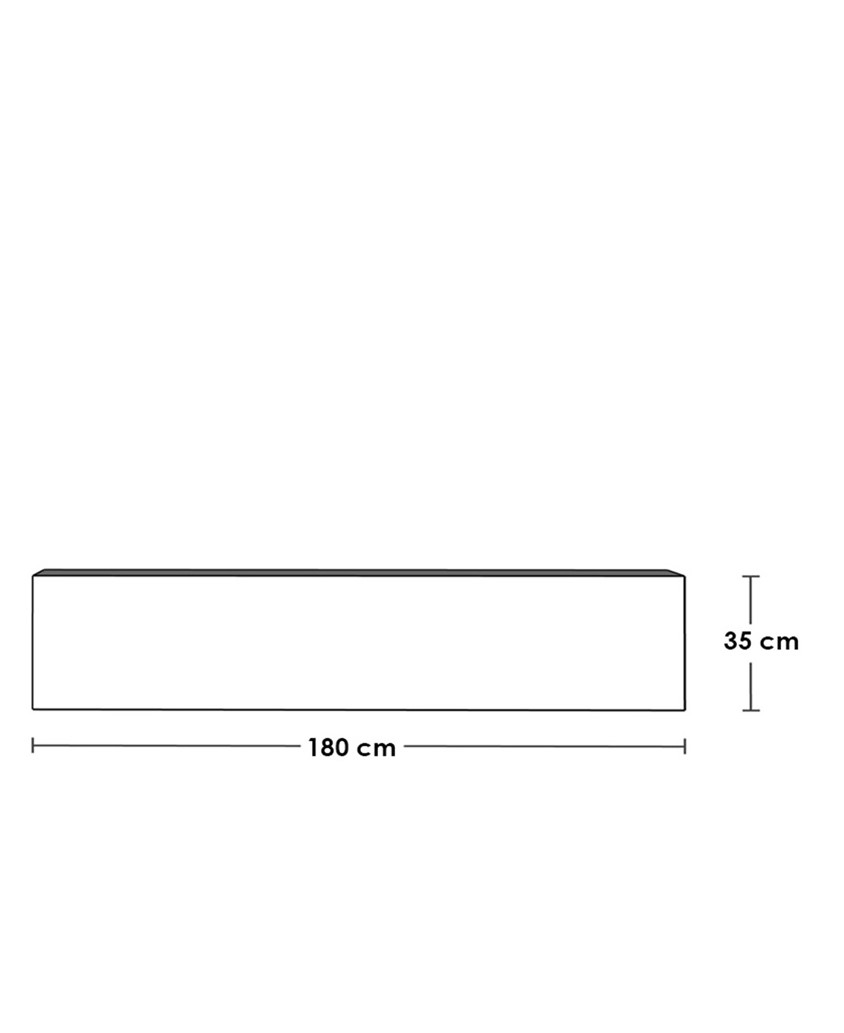 وحدة تلفزيون ام دي اف أبيض و بيج - 35 × 180 × 30 سم
