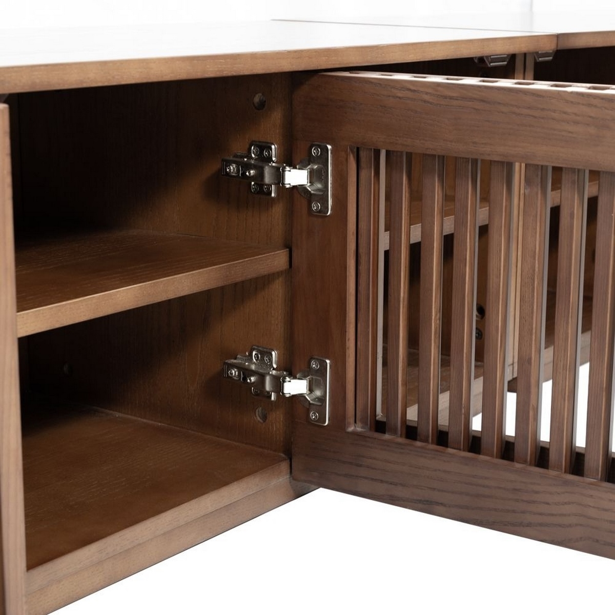 وحدة تلفزيون و ترابيزة قهوة خشب كونتر طبيعي بني - قطعتين