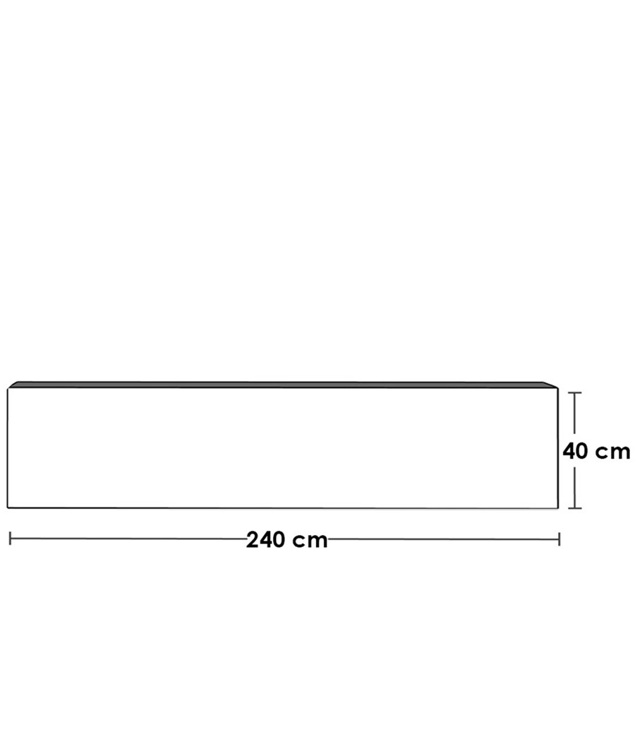 وحدة تلفزيون ام دي اف أبيض وبني - 40×40×240 سم