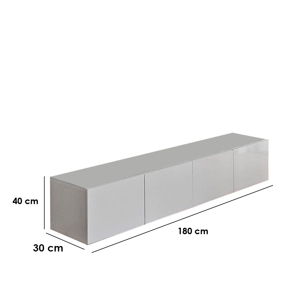وحدة تلفزيون ام دي اف أبيض - 40 × 40 × 180 × 30 سم
