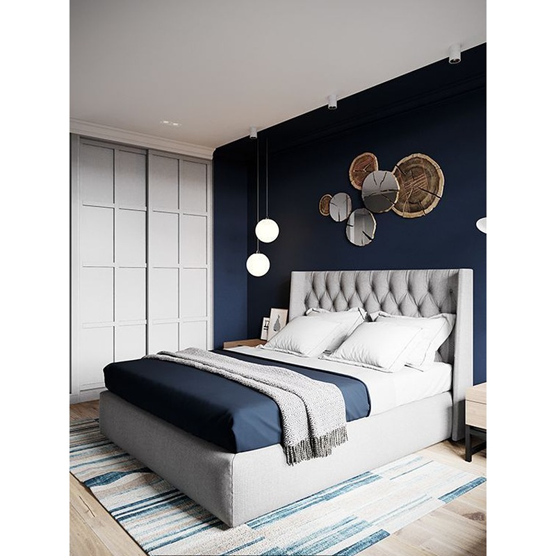 سرير، 160 سم، رمادي فاتح