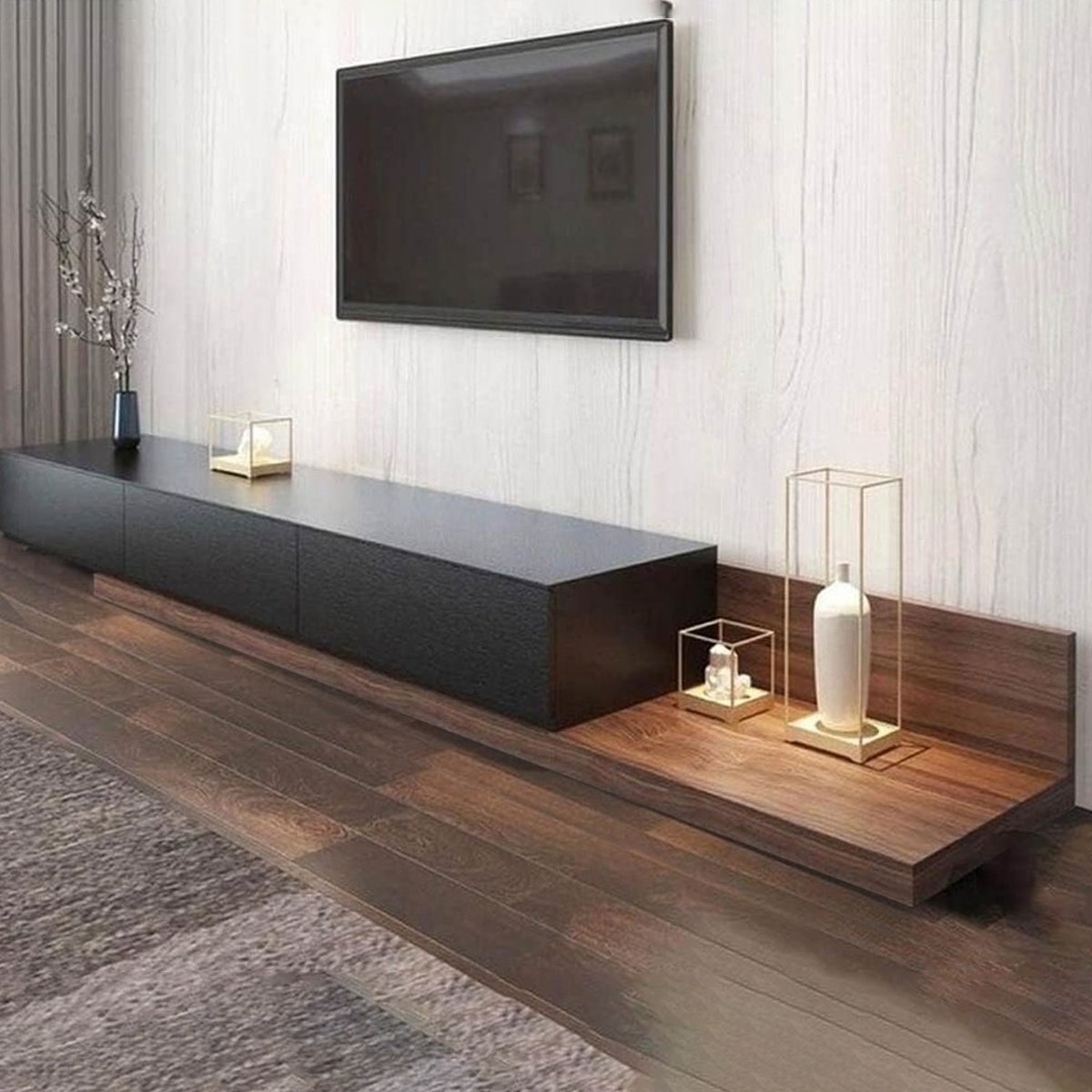 وحدة تلفزيون ميلامين ام دي اف - 40×40×200 سم