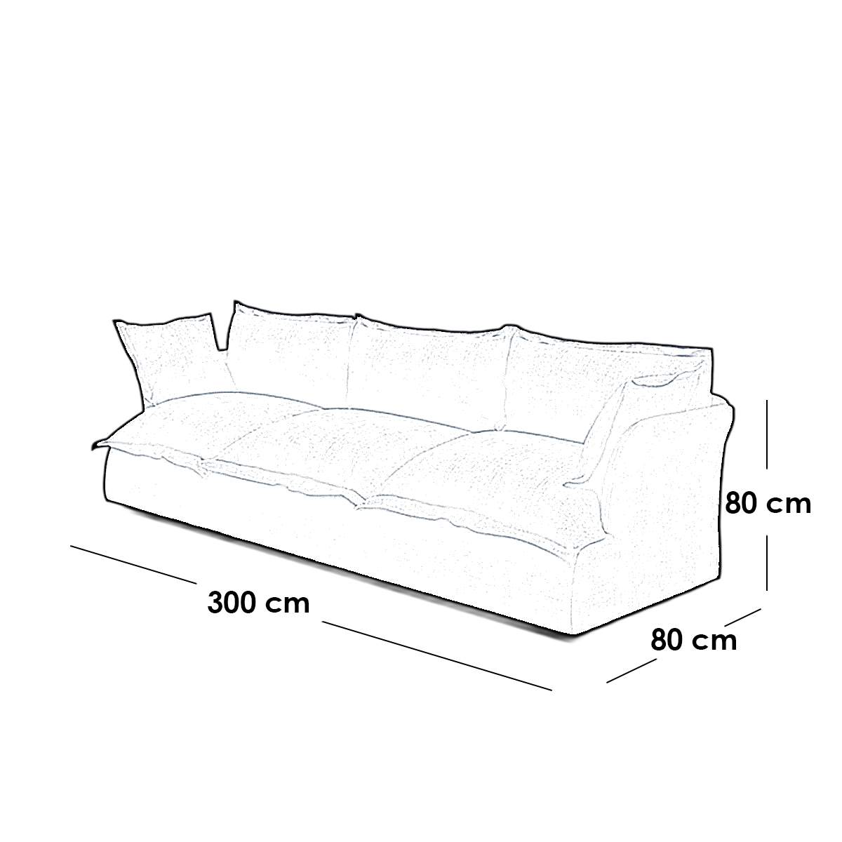 كنبة بثلاثة مقاعد خشب زان