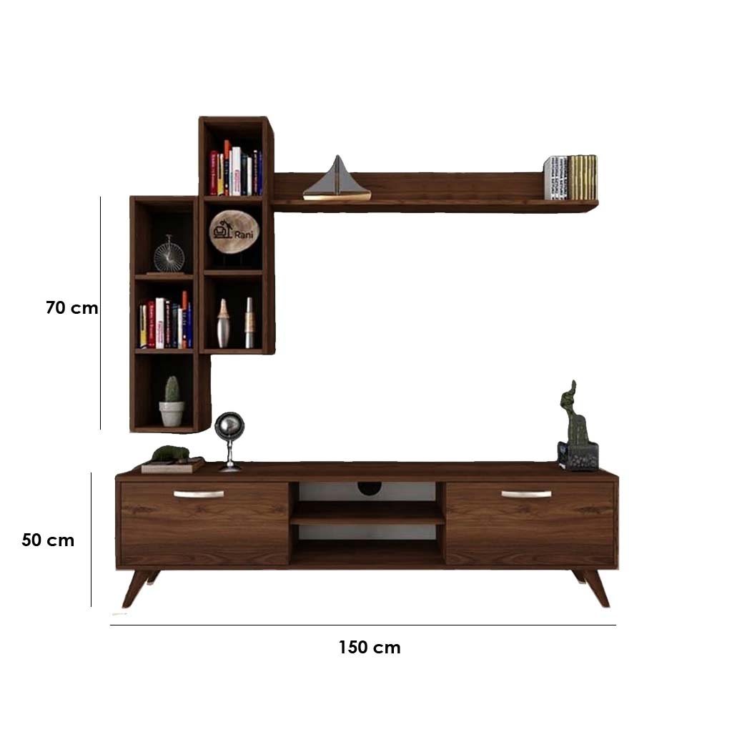 وحدة تلفزيون ام دى اف بني - 50×30×150×33 سم