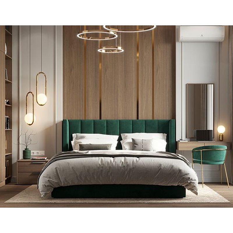 سرير، 160 سم، أخضر