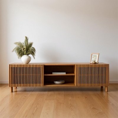 وحده تليفزيون خشب زان بيج - 50x180x40 سم