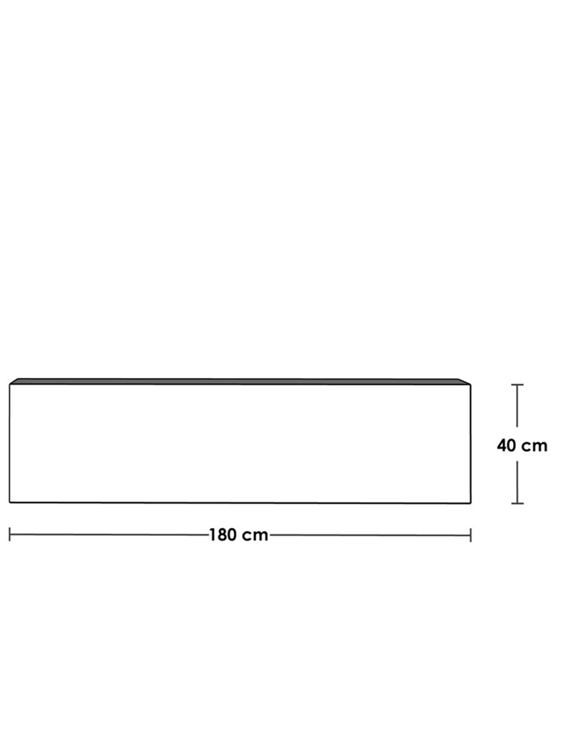 وحدة تلفزيون ام دي اف أبيض وبني - 40×40×180×30 سم