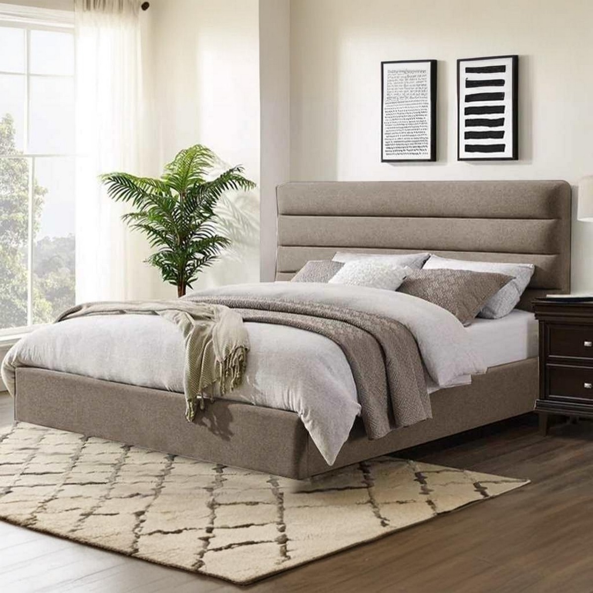 سرير خشب ام دي اف - بيج