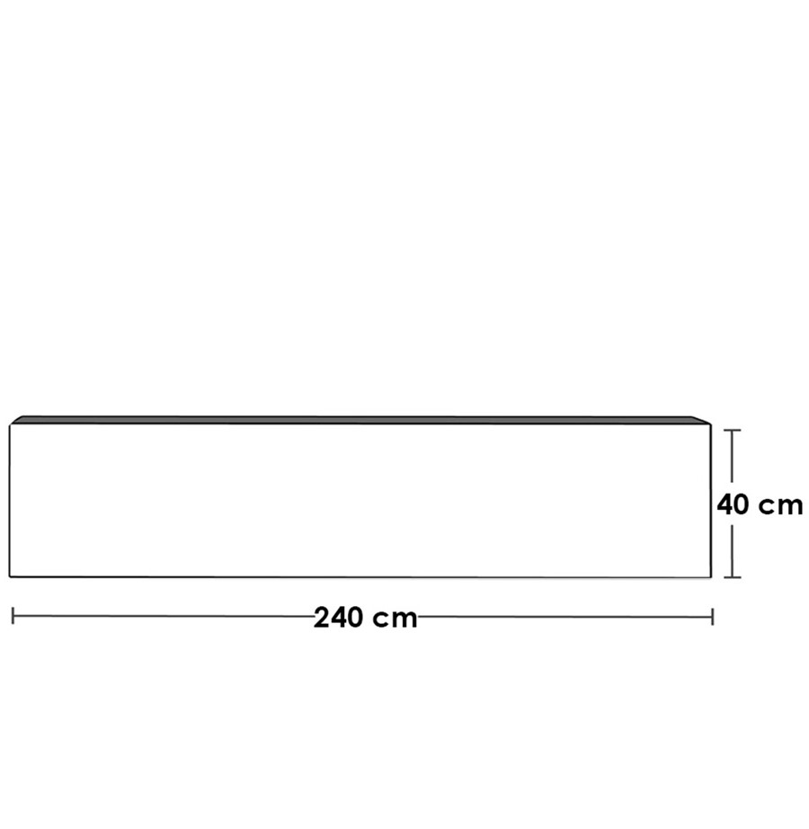 وحدة تلفزيون ام دي اف أسود و بني - 40 × 40 × 240 سم
