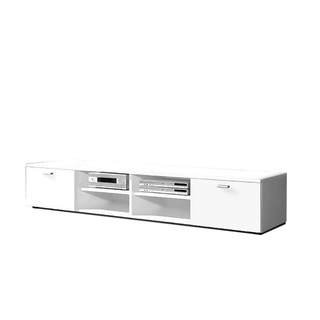 وحدة تلفزيون ام دى اف أبيض - 30 × 160 × 35 سم