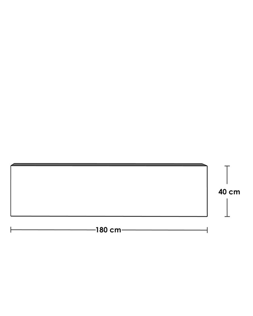 وحدة تلفزيون ام دي اف أبيض و بيج - 180×30×40 سم