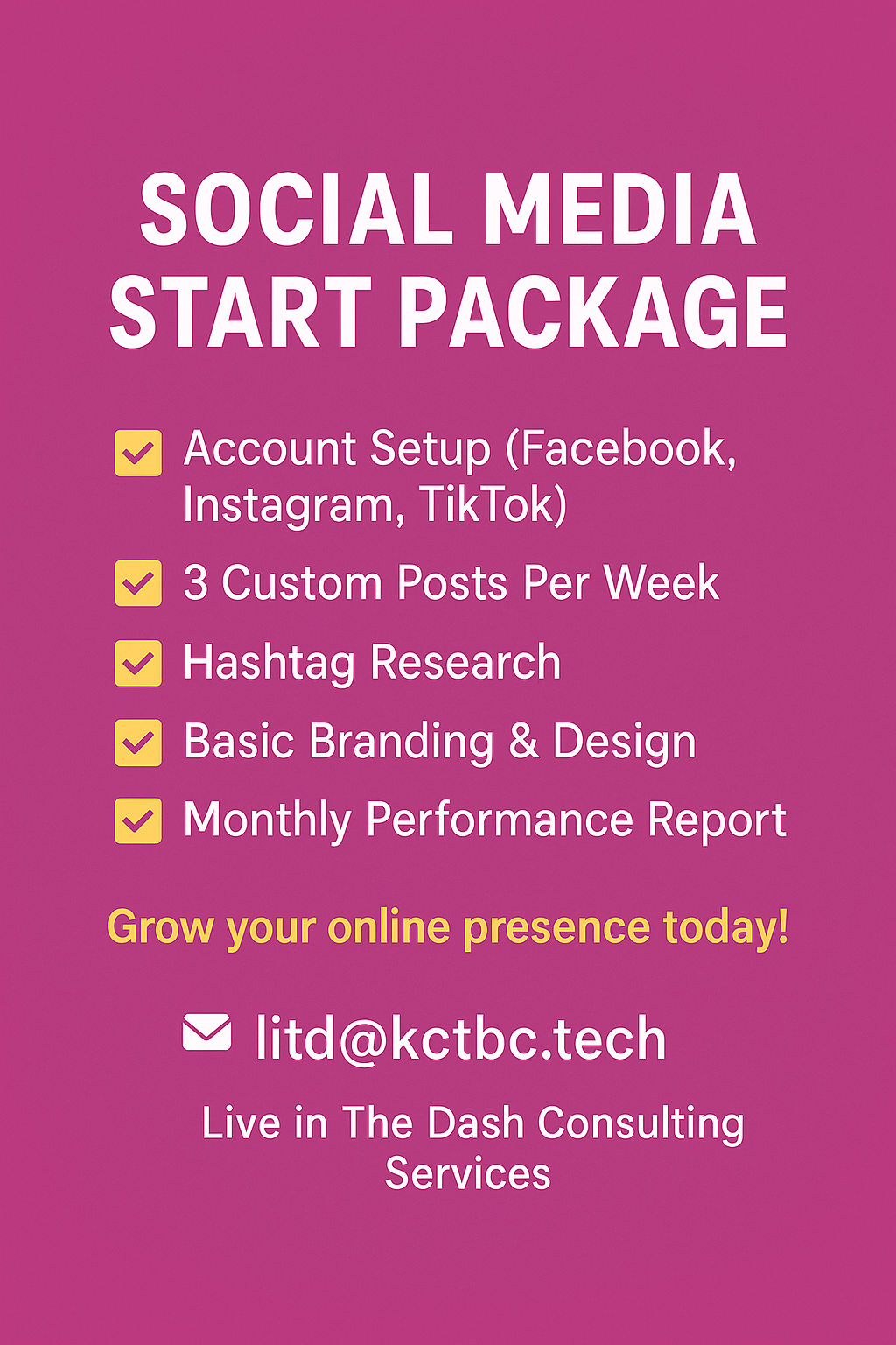 Social Media Start Package