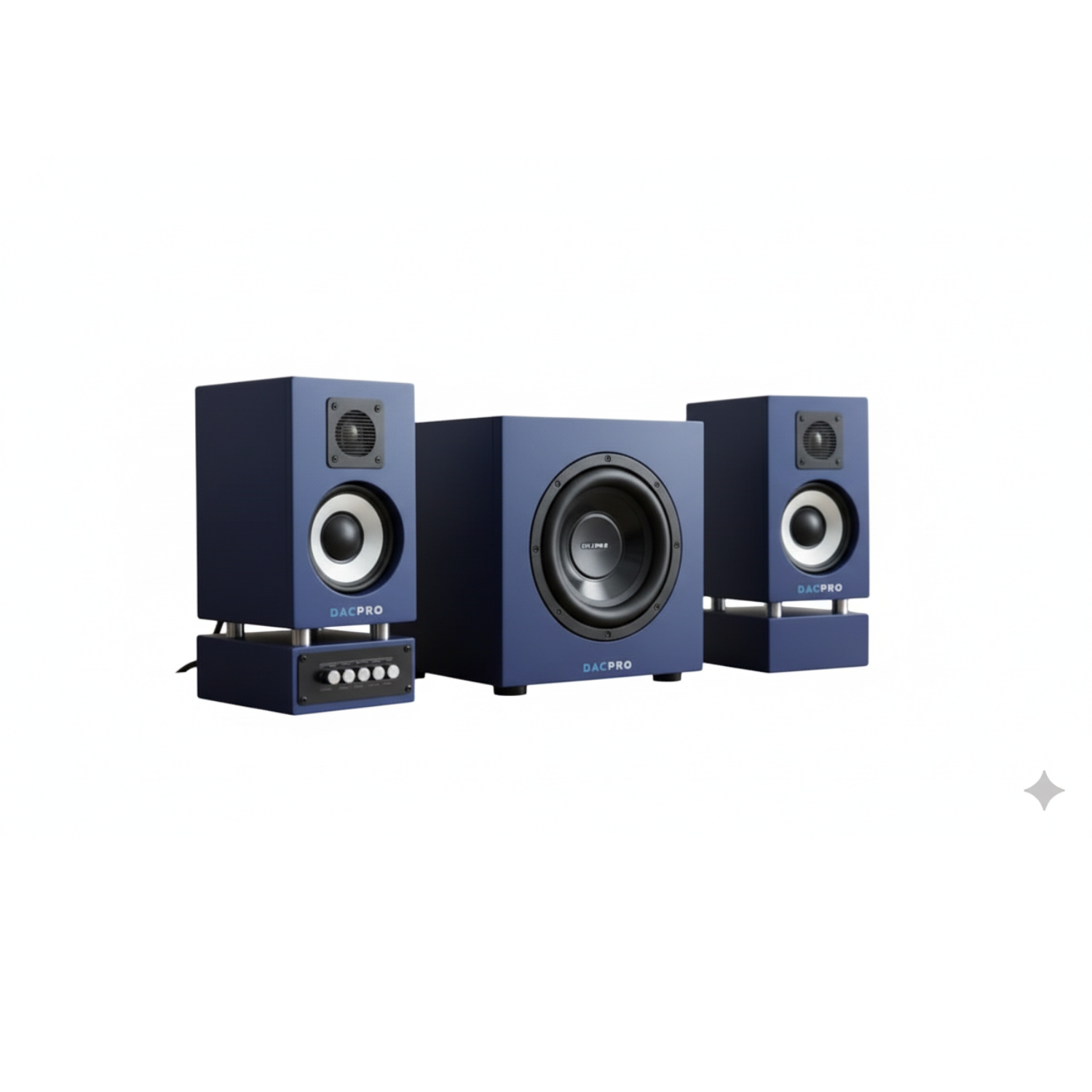 Gandharva Series 2.1 Bookshelf Speakers - Deep Satin Blue