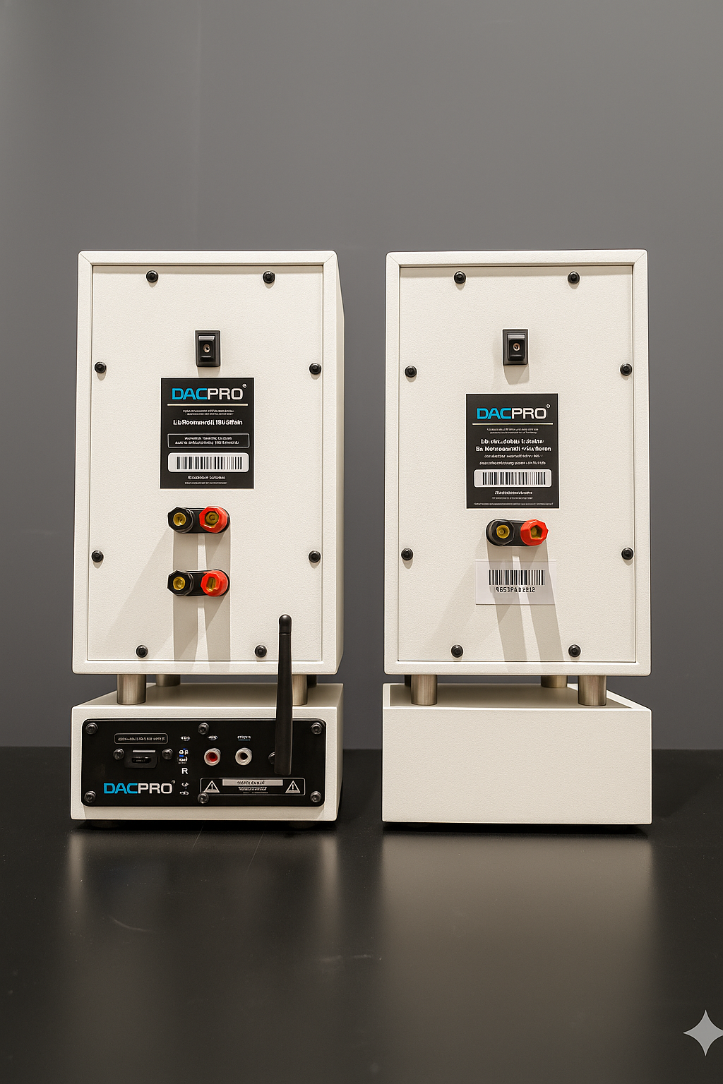 Gandharva Series 2.1 Bookshelf Speakers - Arctic Satin White Finish