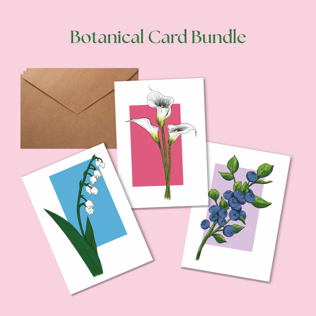 Botanical Card Bundle Card Set