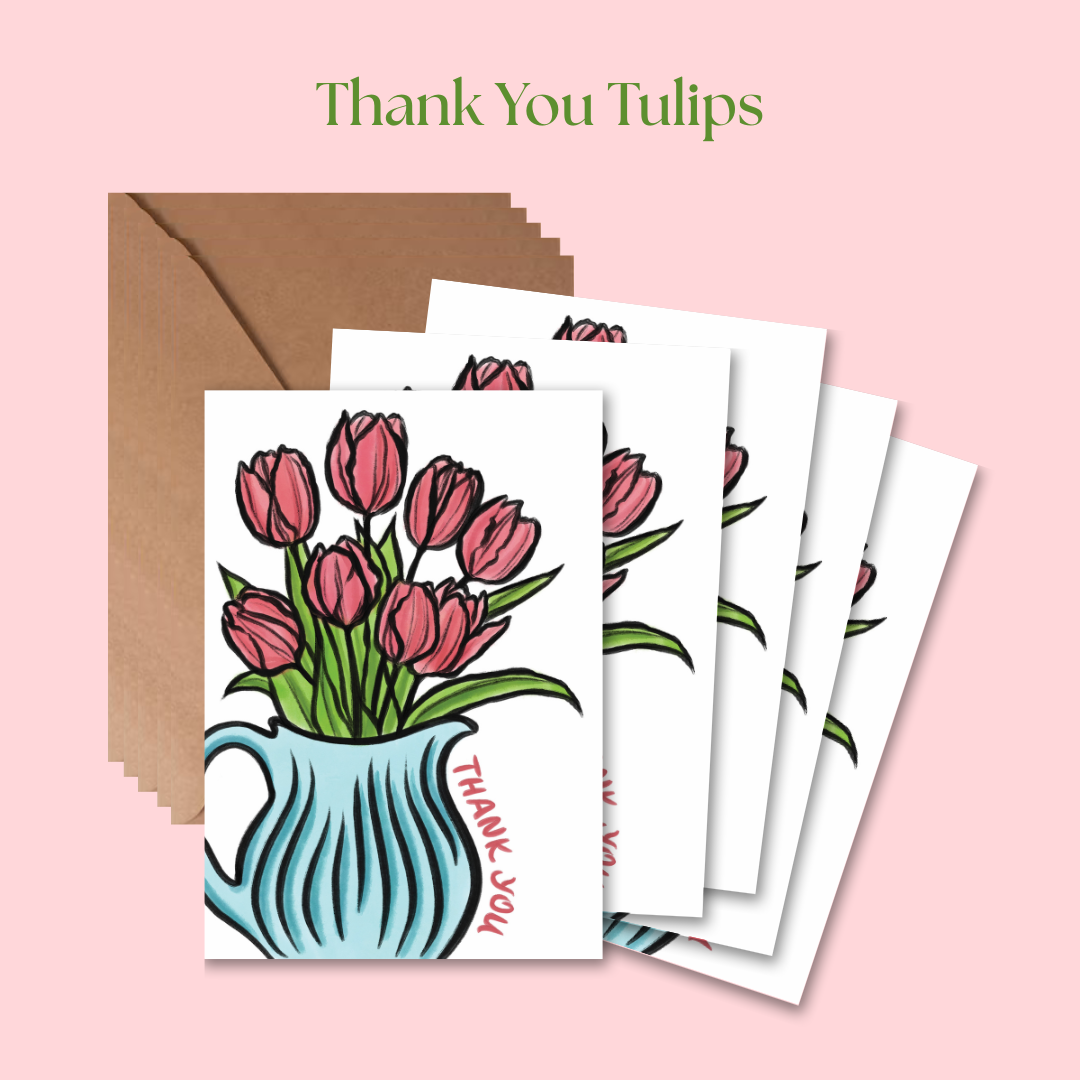Thank You Tulips Card Set