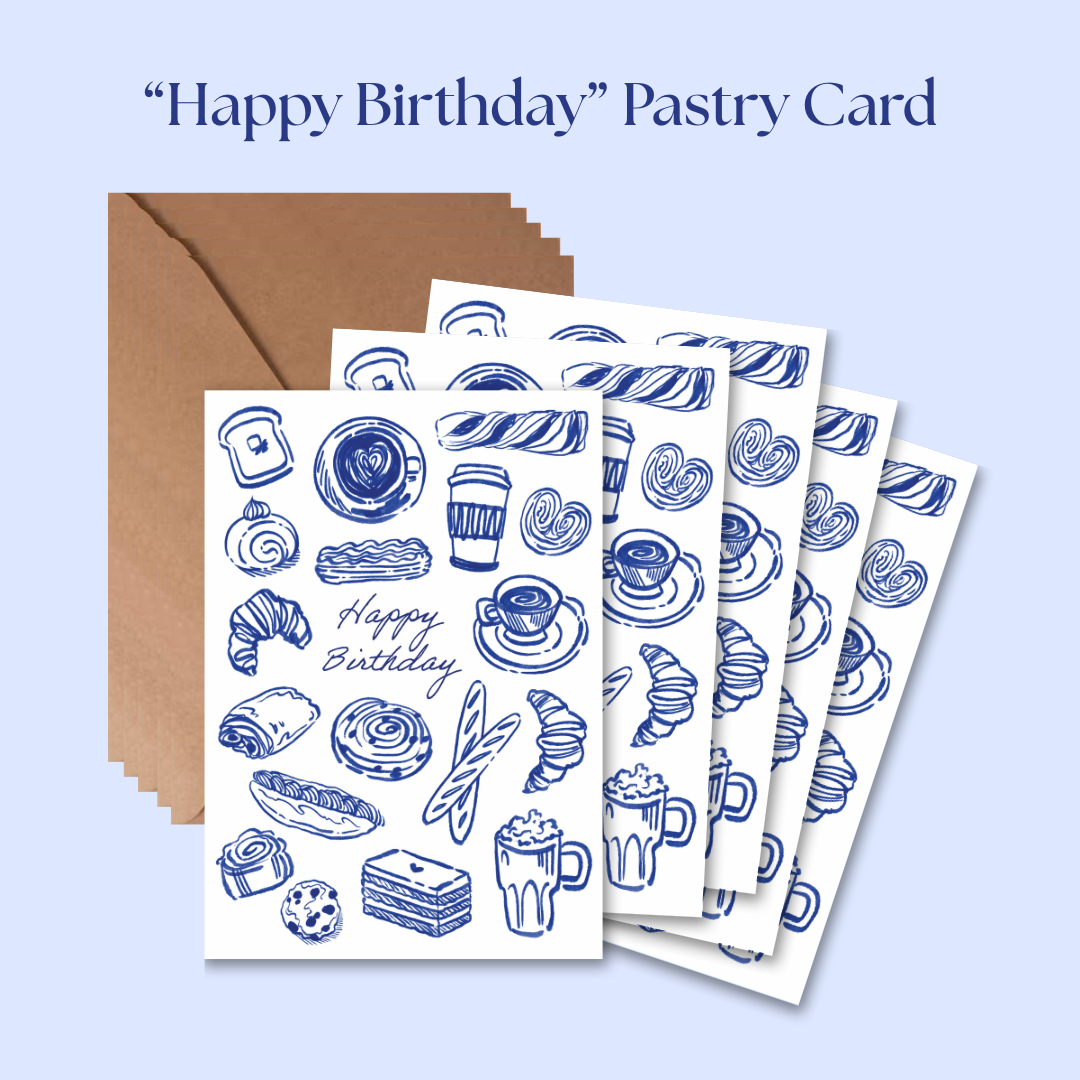 Happy Birthday Pastry Card Set